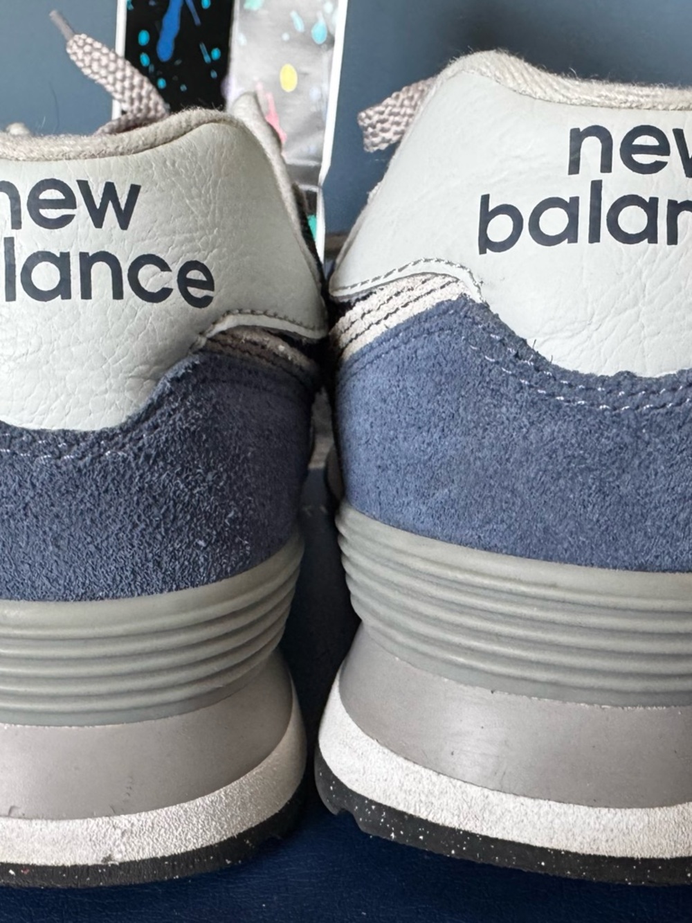 New Balance Classic 574 women’s Navy & Cream Sneakers - Picture 3 of 7
